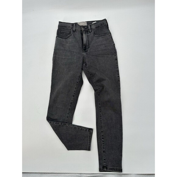 Everline Curvy 10" High-Rise Skinny Jeans in Black Frost Women Size 26 - Picture 1 of 6